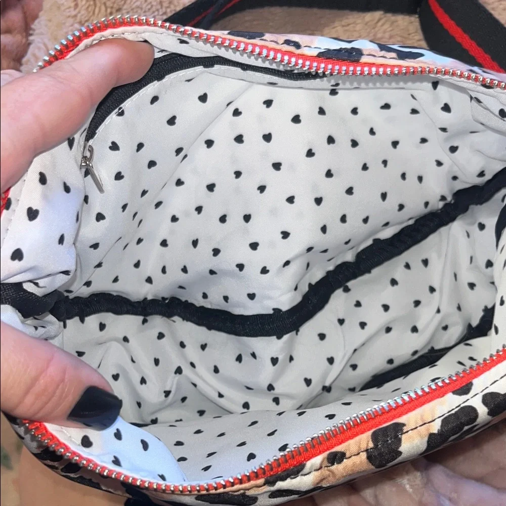 Brighton Leopard-Print Crossbody with Red Accents